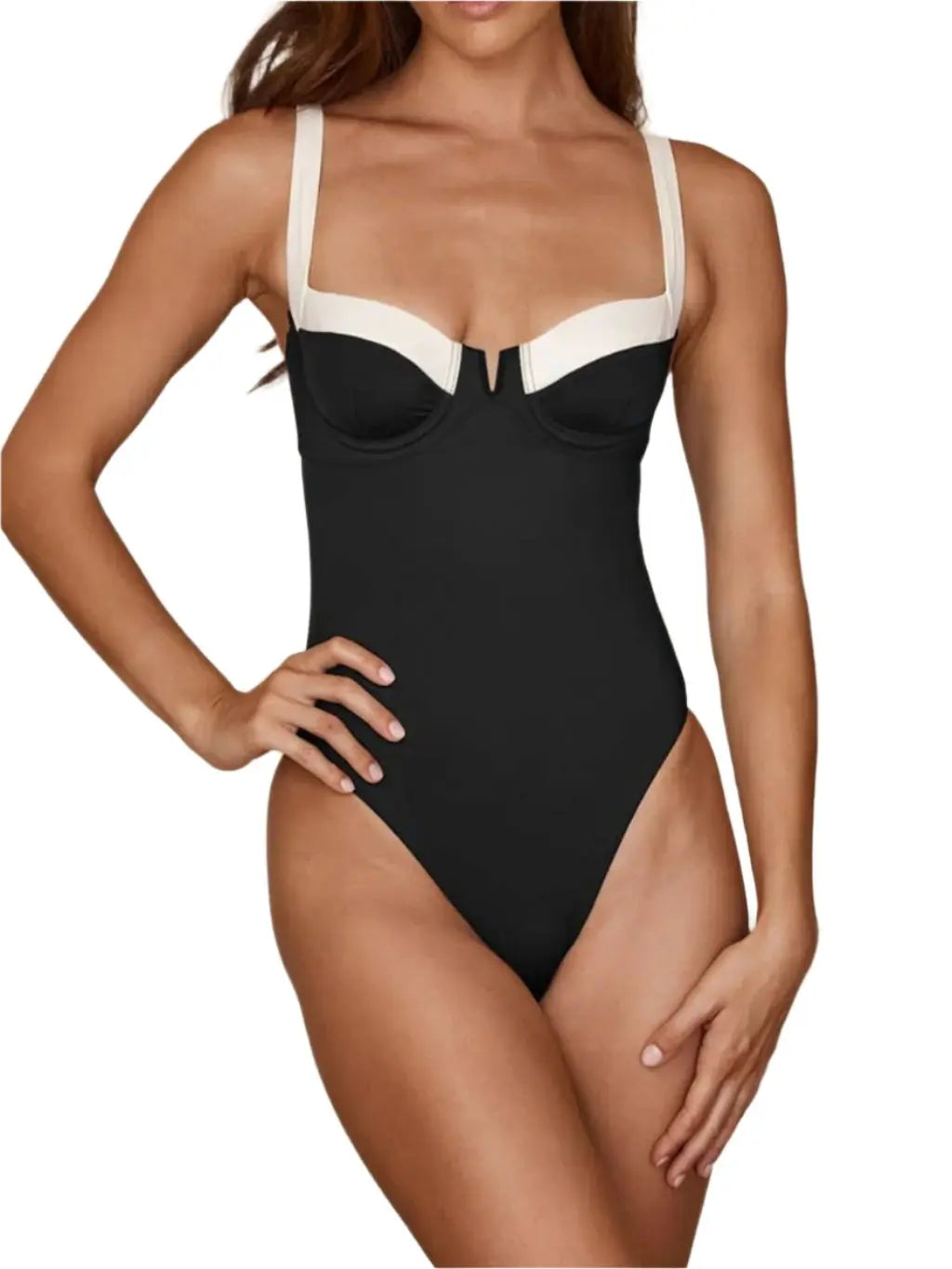 Classic Contrst One Piece Swimsuits - Epicplacess