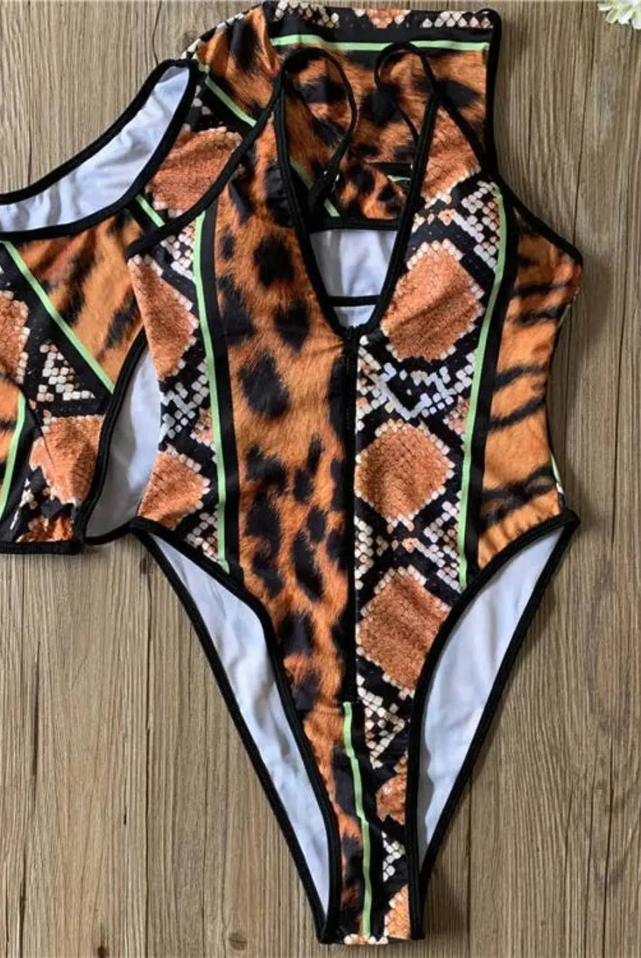 Wildlife Two Piece Swimsuit Swimwear Epicplacess
