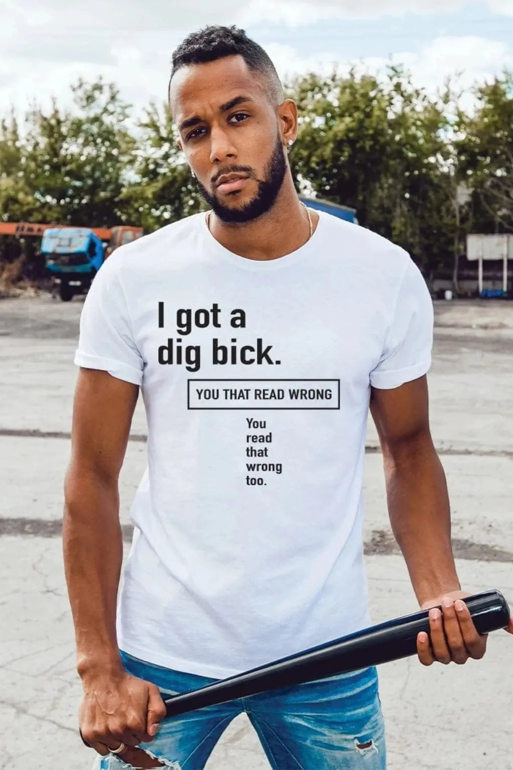 I Got A Dig Bick Short Sleeve Tee - White - Epicplacess