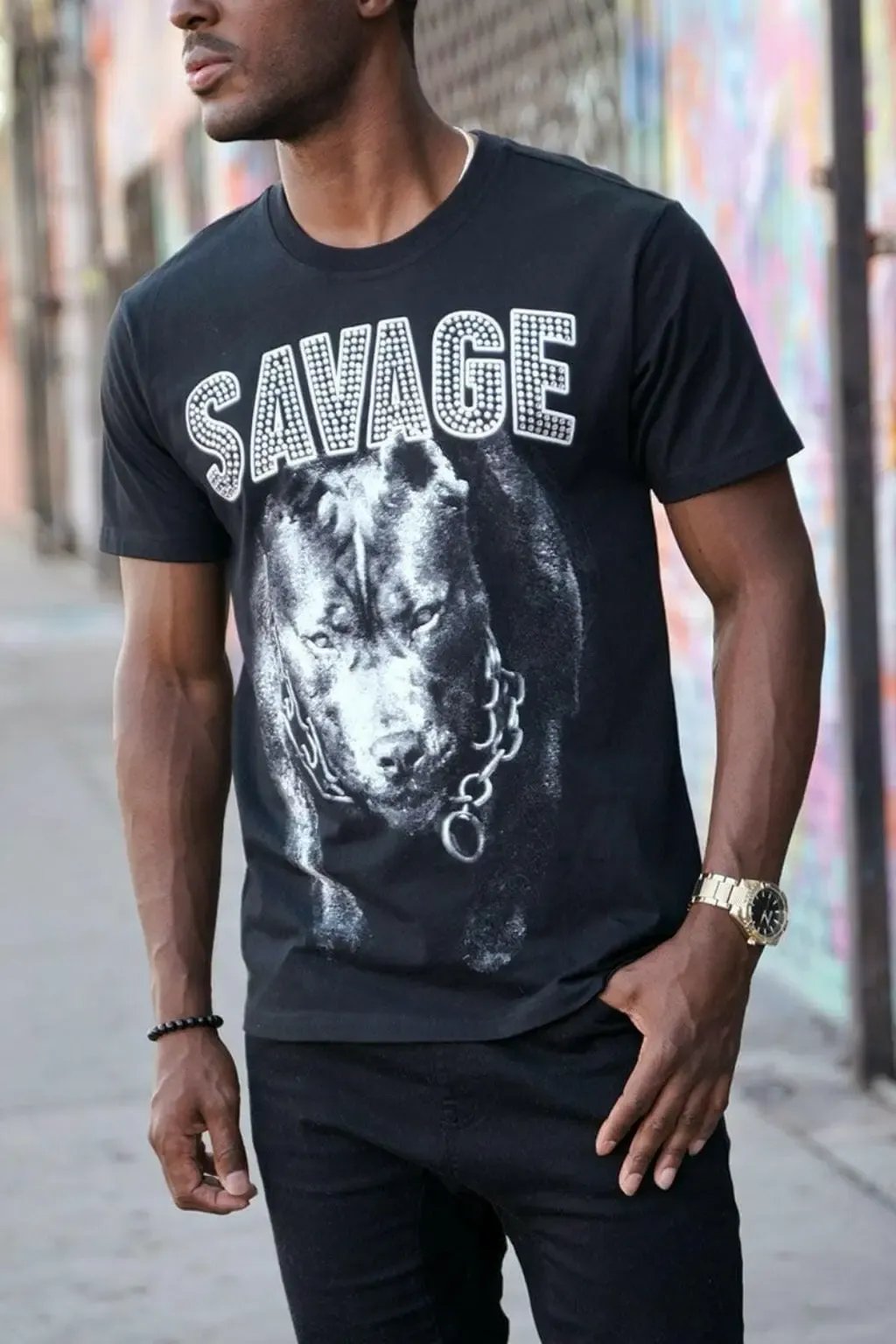 Black Savage Paradise graphic tee - Epicplacess