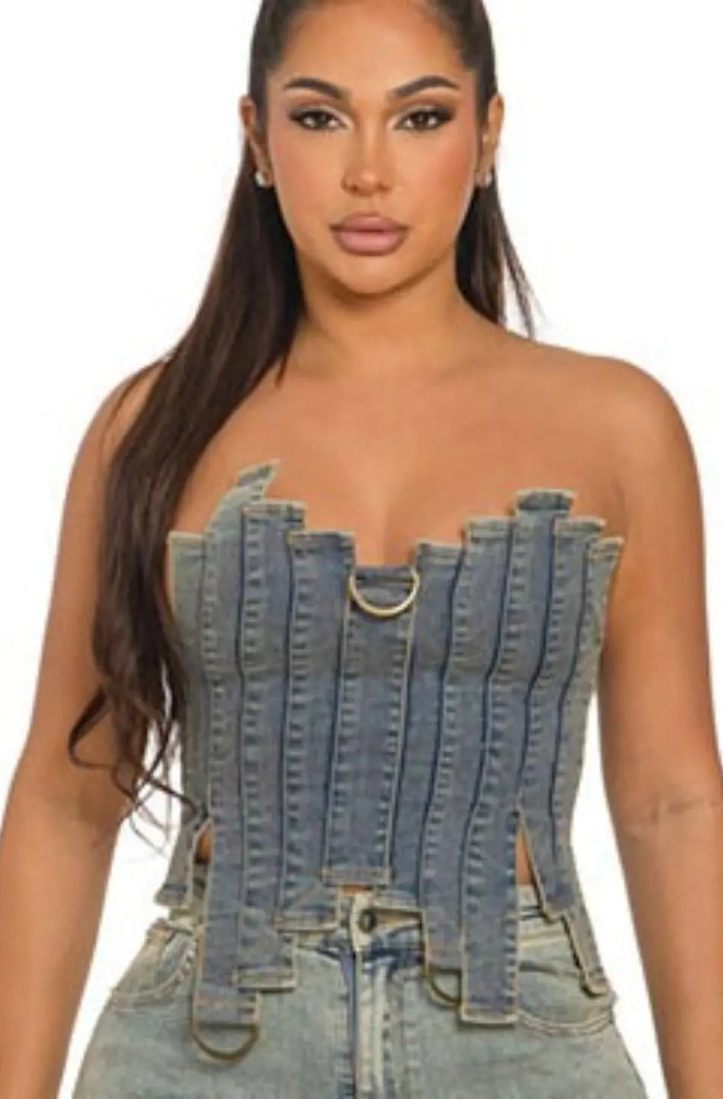 Bae Shape White Woven Corset Crop Top - Epicplacess