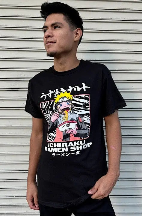 Anime Graphic Black Tops tops Epicplacess S Black