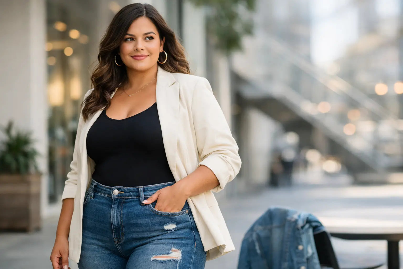 How to Style Plus Size Denim Right Now