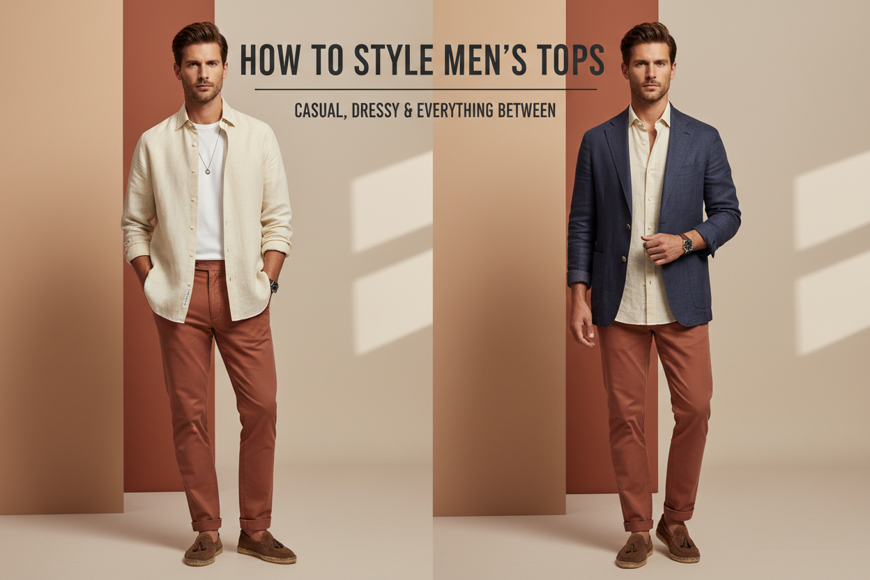 How to Style Men's Tops Casual Dressy & Everything Between