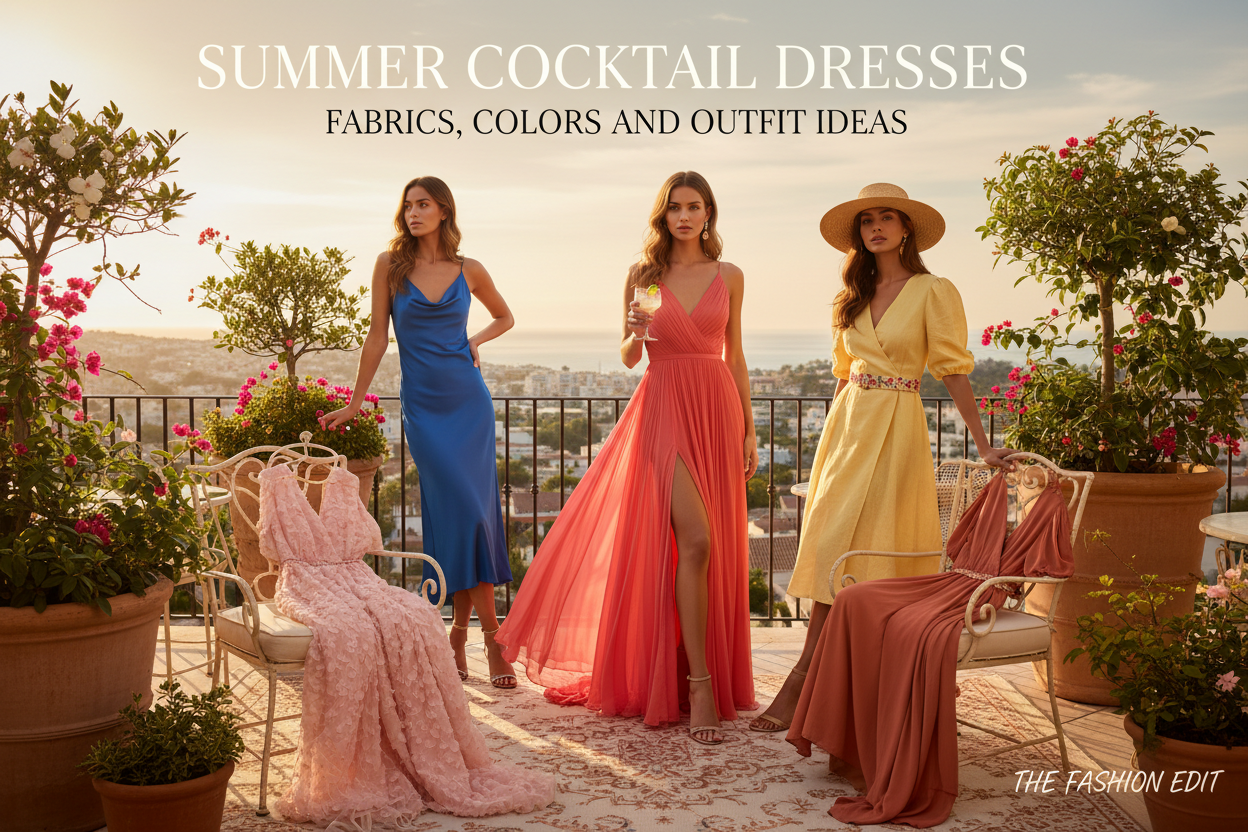 Summer Cocktail Dresses: Fabrics, Colors and Outfit Ideas