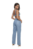 Over Top Fun Side Denim Pant Set-Blue - Epicplacess