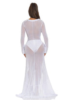 Kiana Cut Out Ruffle Mesh Maxi Dress - Epicplacess