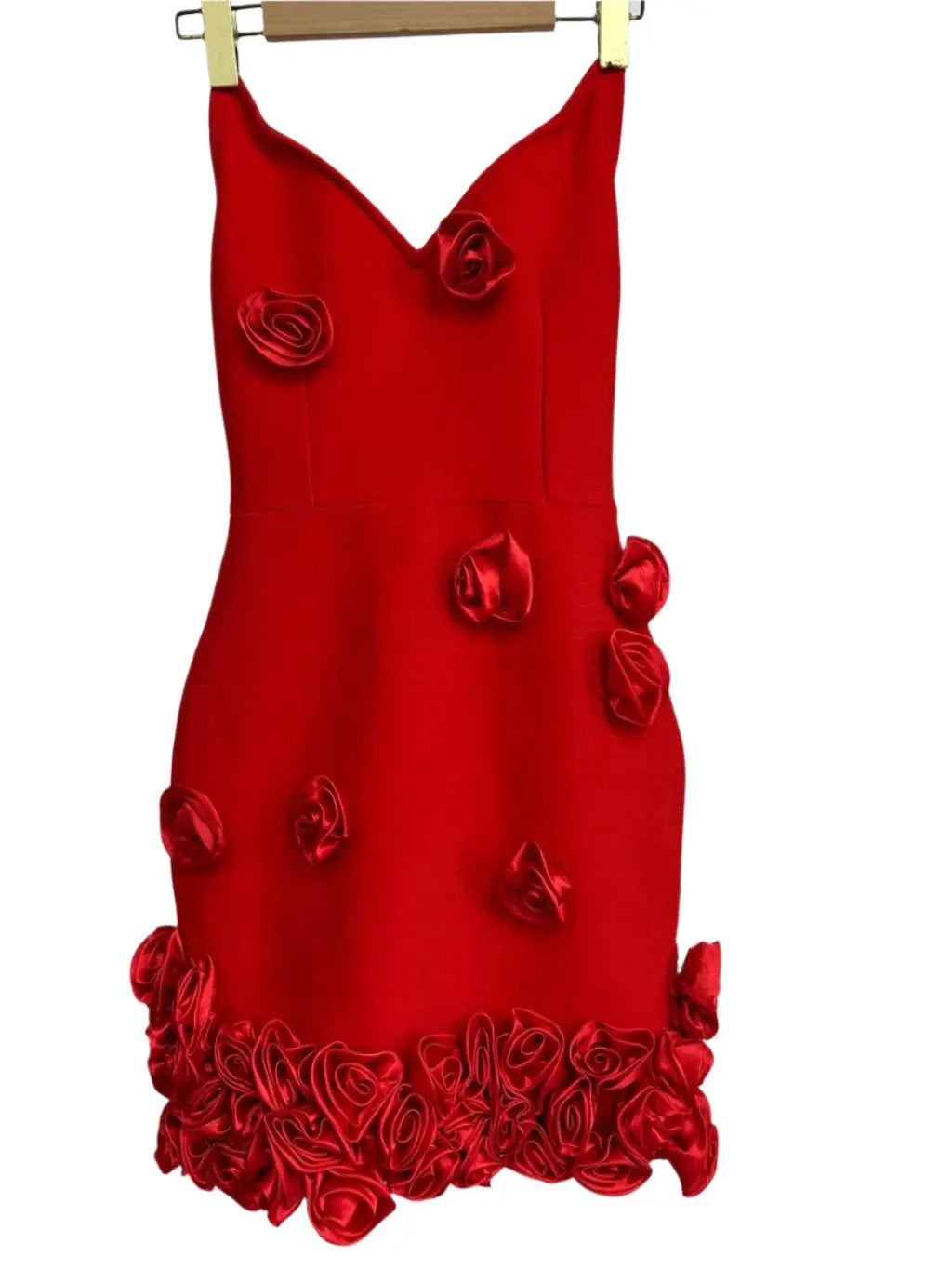 Rose Heather Bandage Micro Mini Dress-Red - Epicplacess