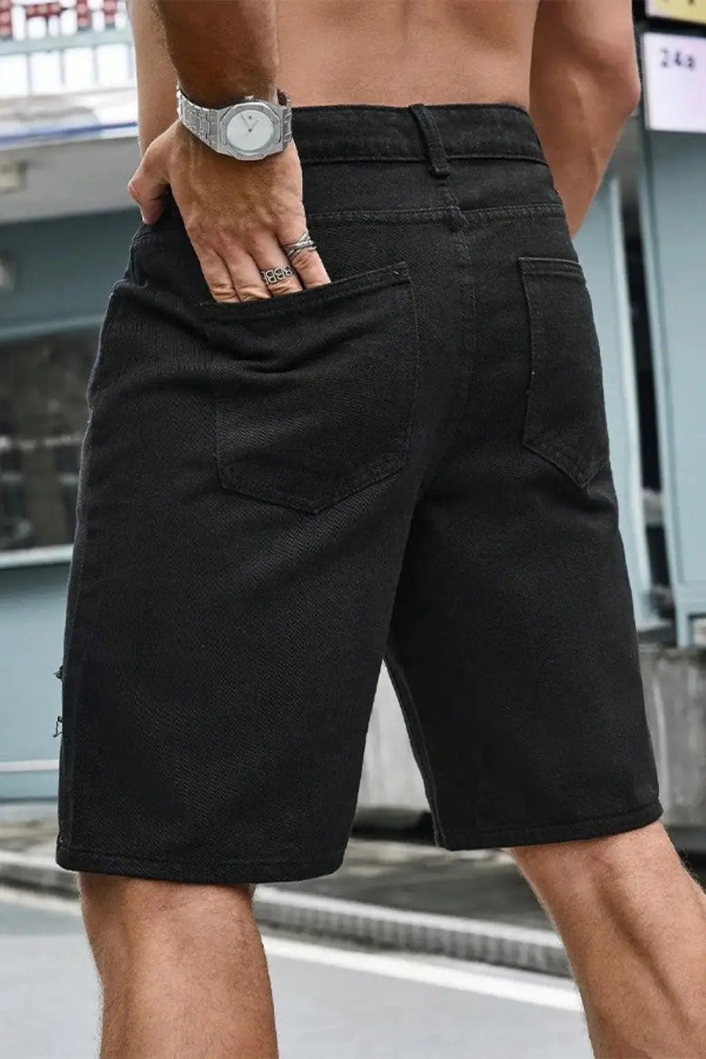 Baggy It Distressed Raw Hem Slim Denim Shorts - Epicplacess
