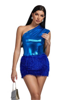 Slant Out With Rosette Mini Skirts - Epicplacess
