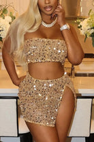 Sequin Backless Poppy Skirt Set - Epicplacess