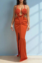 Clara Knotted Maxi Dress-White - Epicplacess