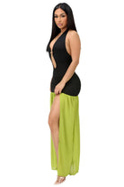 Contrast Party Queen Maxi Dress - Epicplacess
