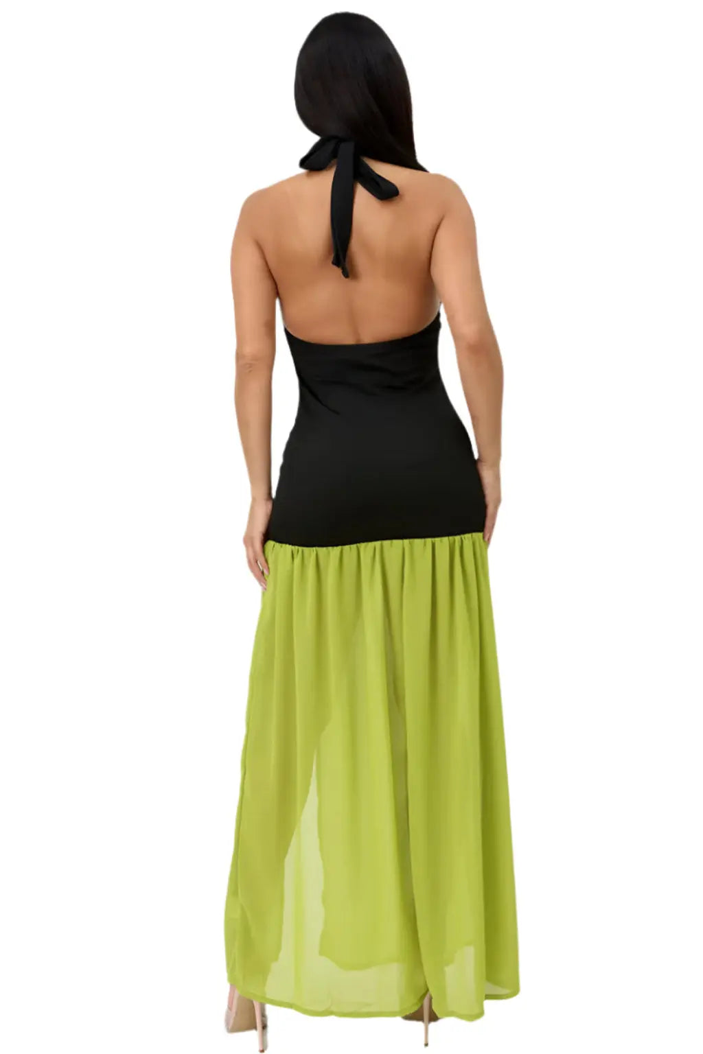 Contrast Party Queen Maxi Dress - Epicplacess