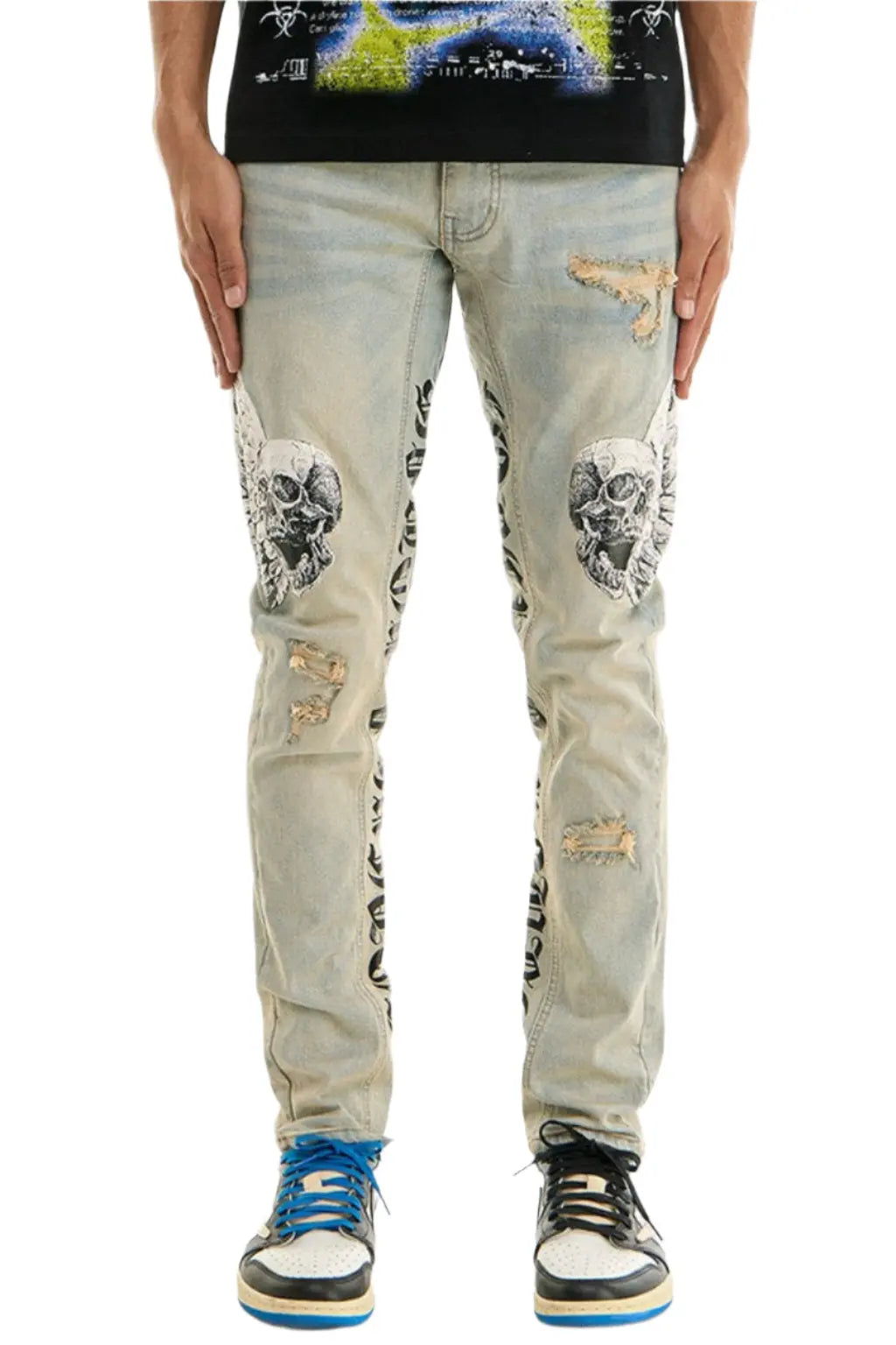 Hardy Stacked Skinny Multi Tattoo Jeans - Epicplacess