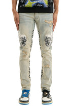 Hardy Stacked Skinny Multi Tattoo Jeans - Epicplacess