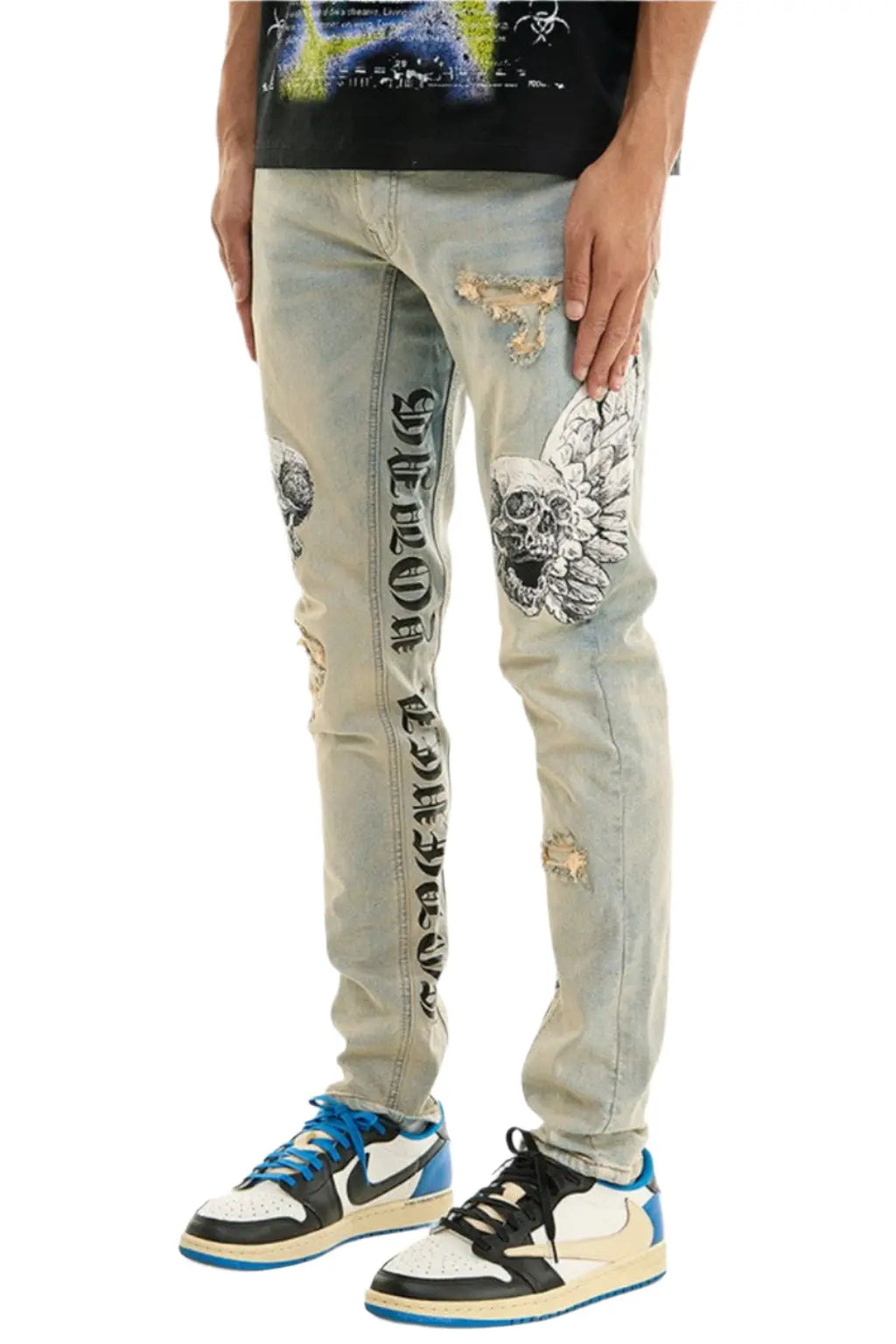 Hardy Stacked Skinny Multi Tattoo Jeans - Epicplacess