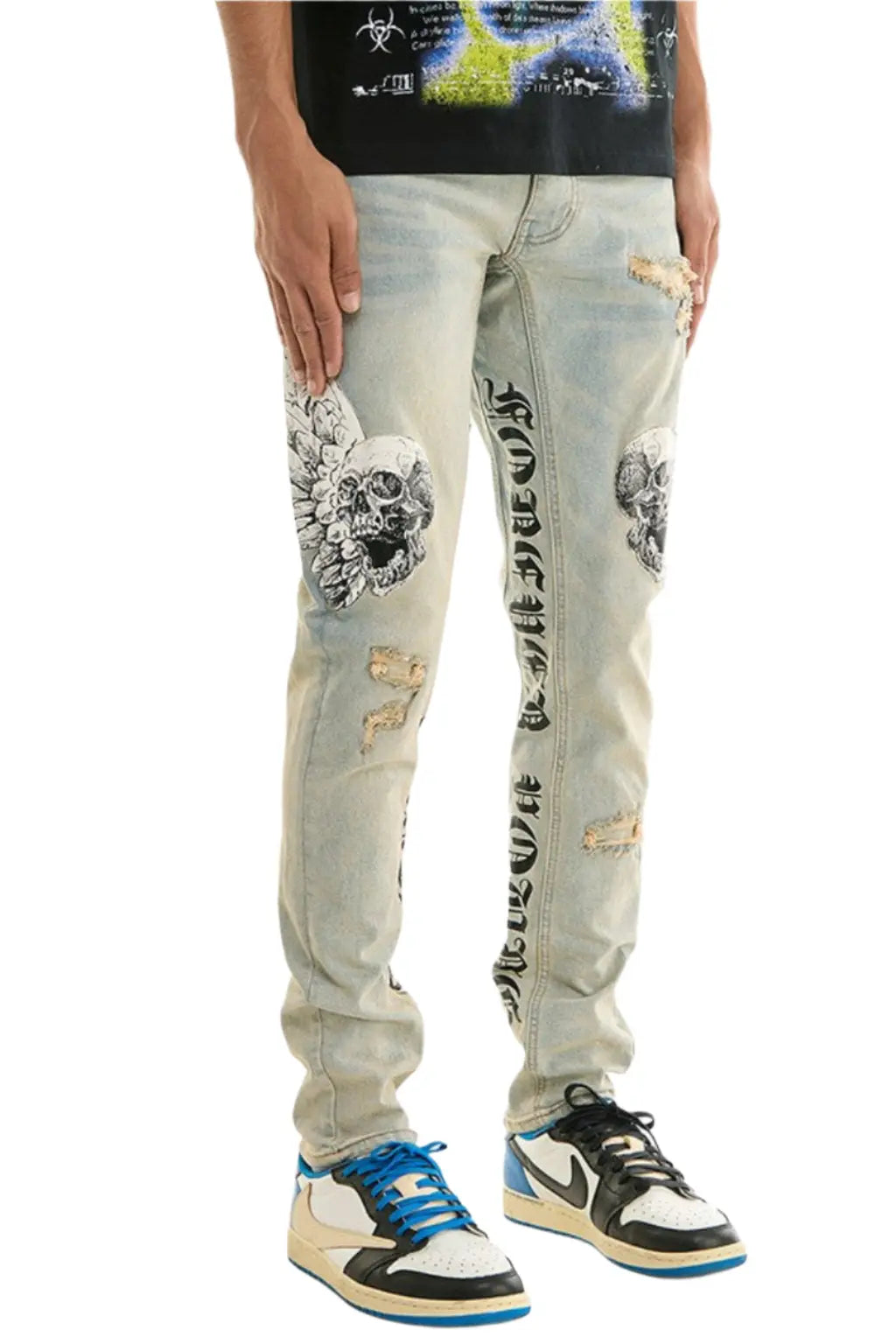Hardy Stacked Skinny Multi Tattoo Jeans - Epicplacess