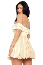 Satin Off The Shoulder Mini Dress - Epicplacess