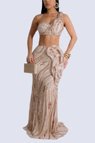 Seriously Sequins Top And Skirt Set - Epicplacess