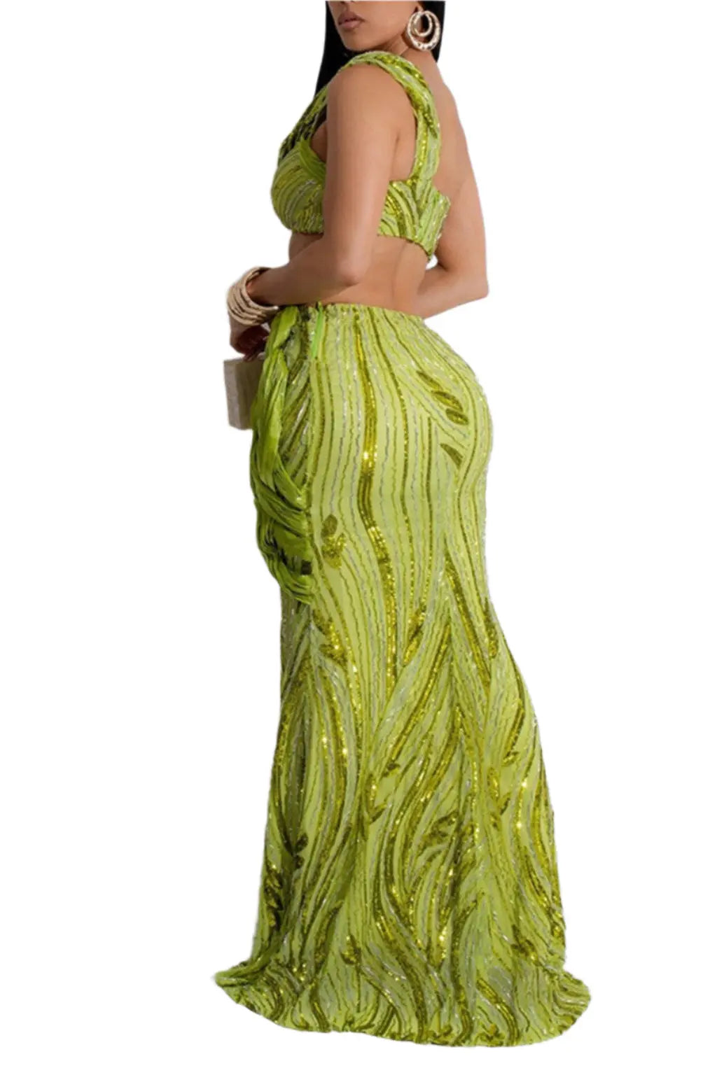 Seriously Sequins Top And Skirt Set - Epicplacess