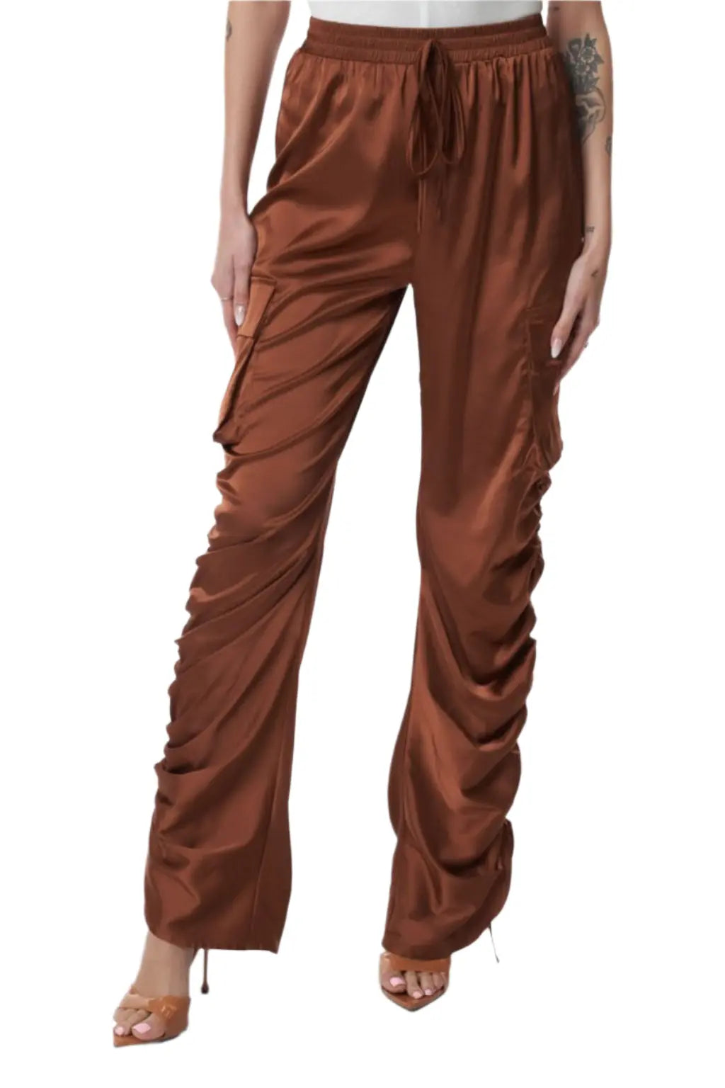 Smoke Show Satin Cargo Pants - Epicplacess