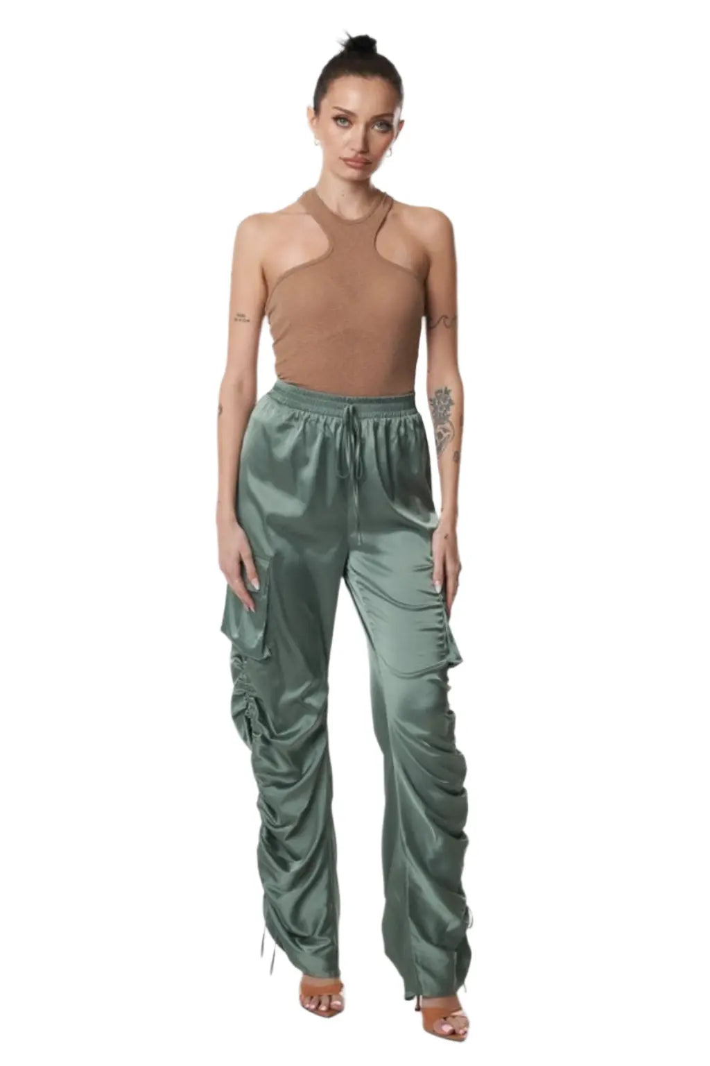 Smoke Show Satin Cargo Pants - Epicplacess