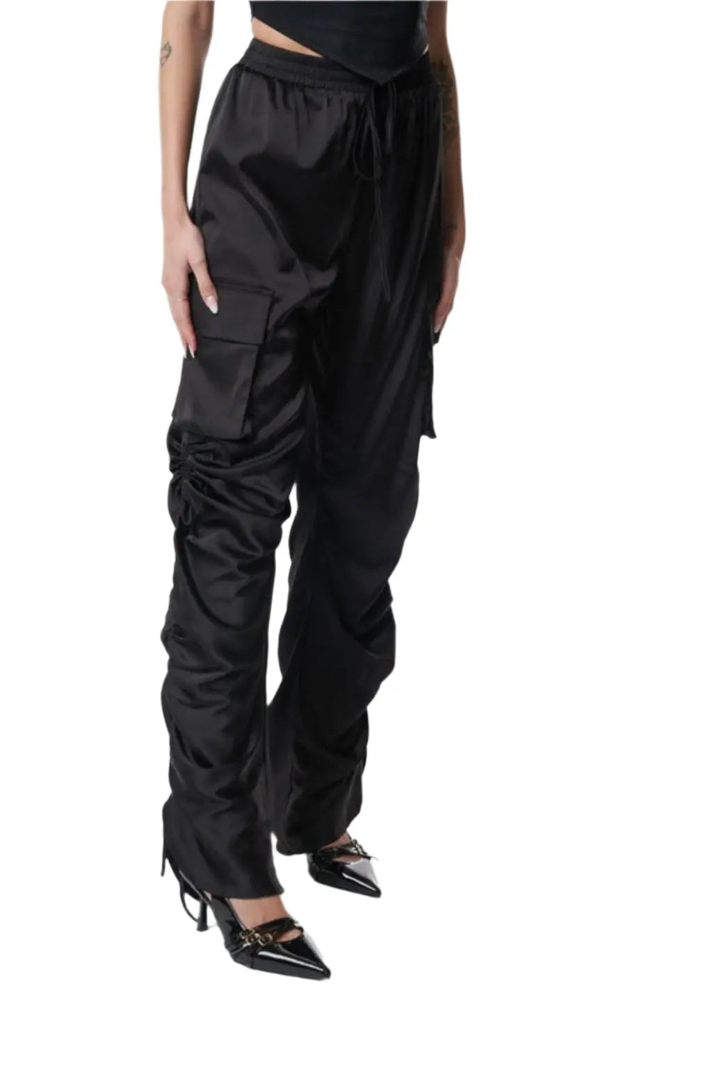 Smoke Show Satin Cargo Pants - Epicplacess