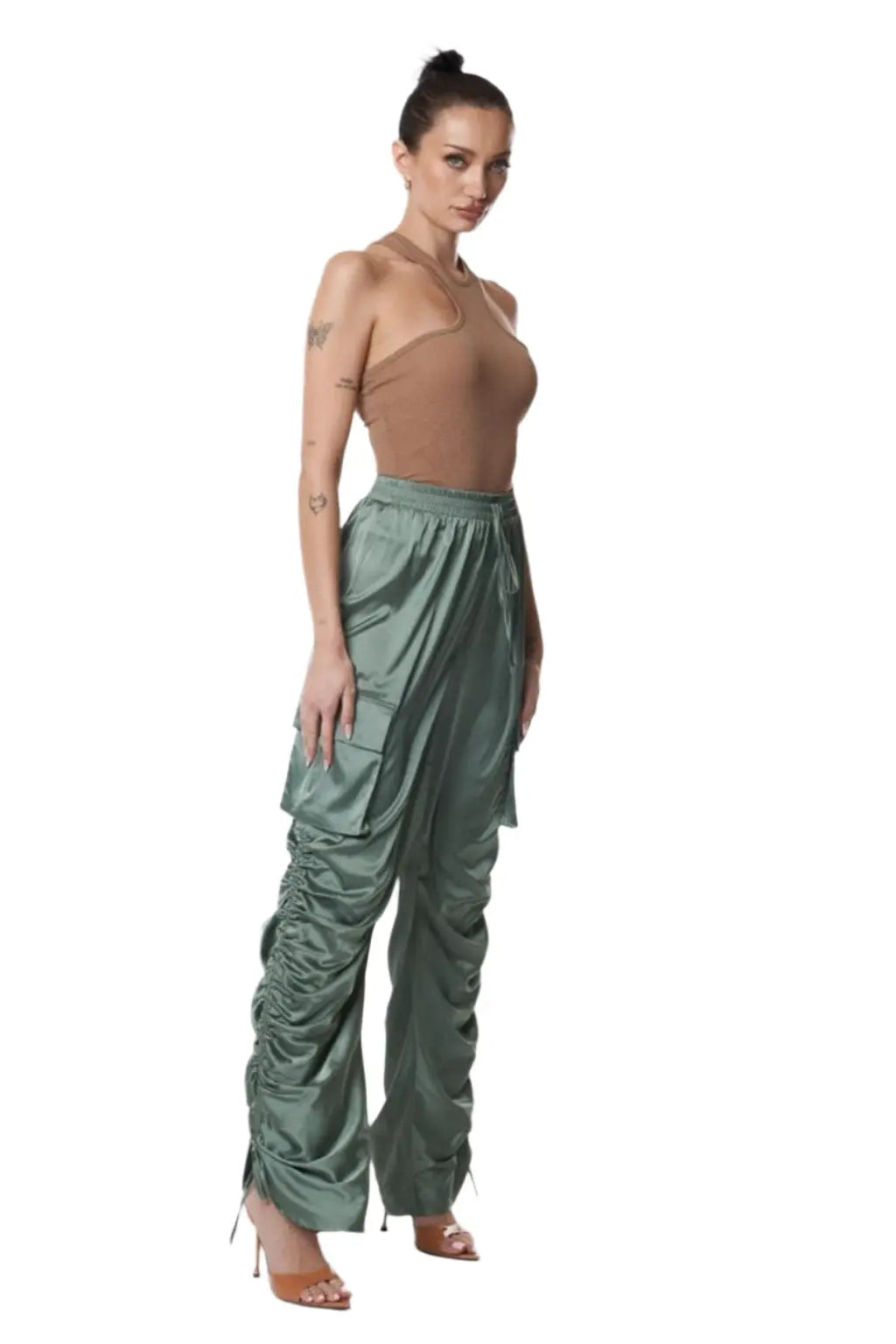 Smoke Show Satin Cargo Pants - Epicplacess