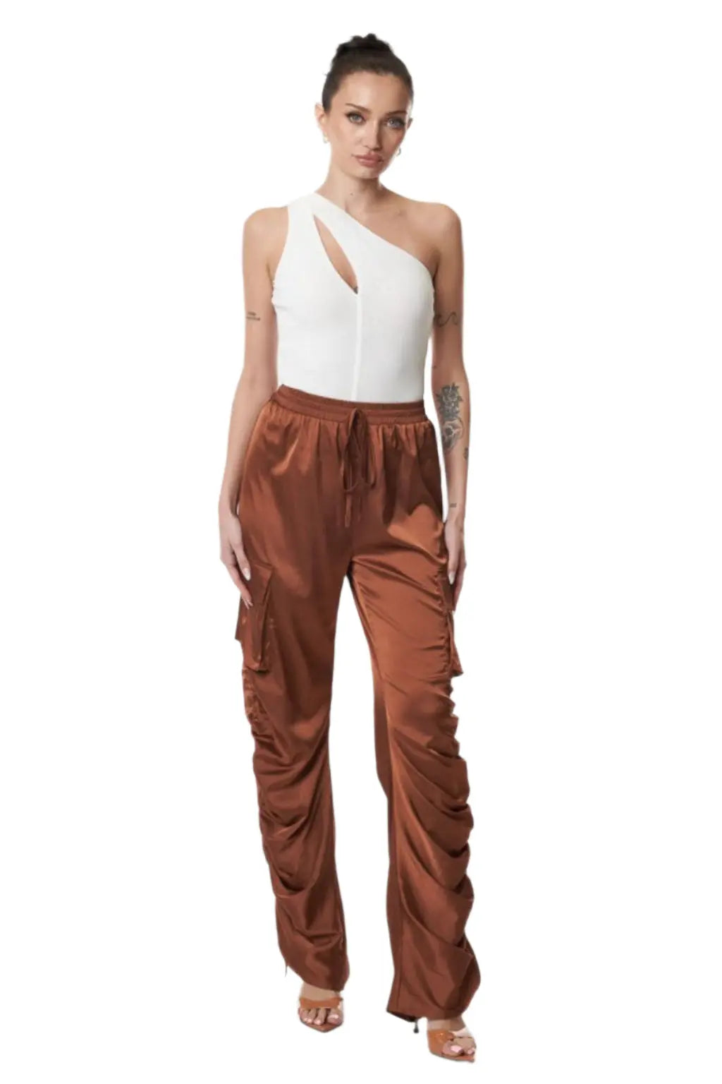 Smoke Show Satin Cargo Pants - Epicplacess