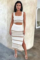 Khaki skirt set detail - Epicplacess