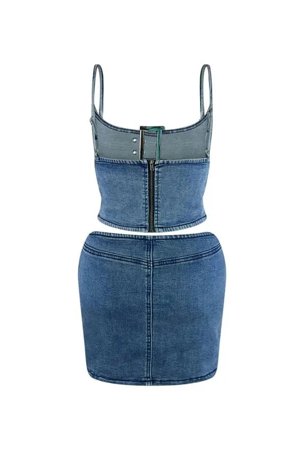 Stylish Women's Denim Skirt Set - Epicplacess