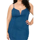 Denim mini dress back view - Epicplacess
