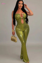 Jessica green capri jumpsuit - Epicplacess