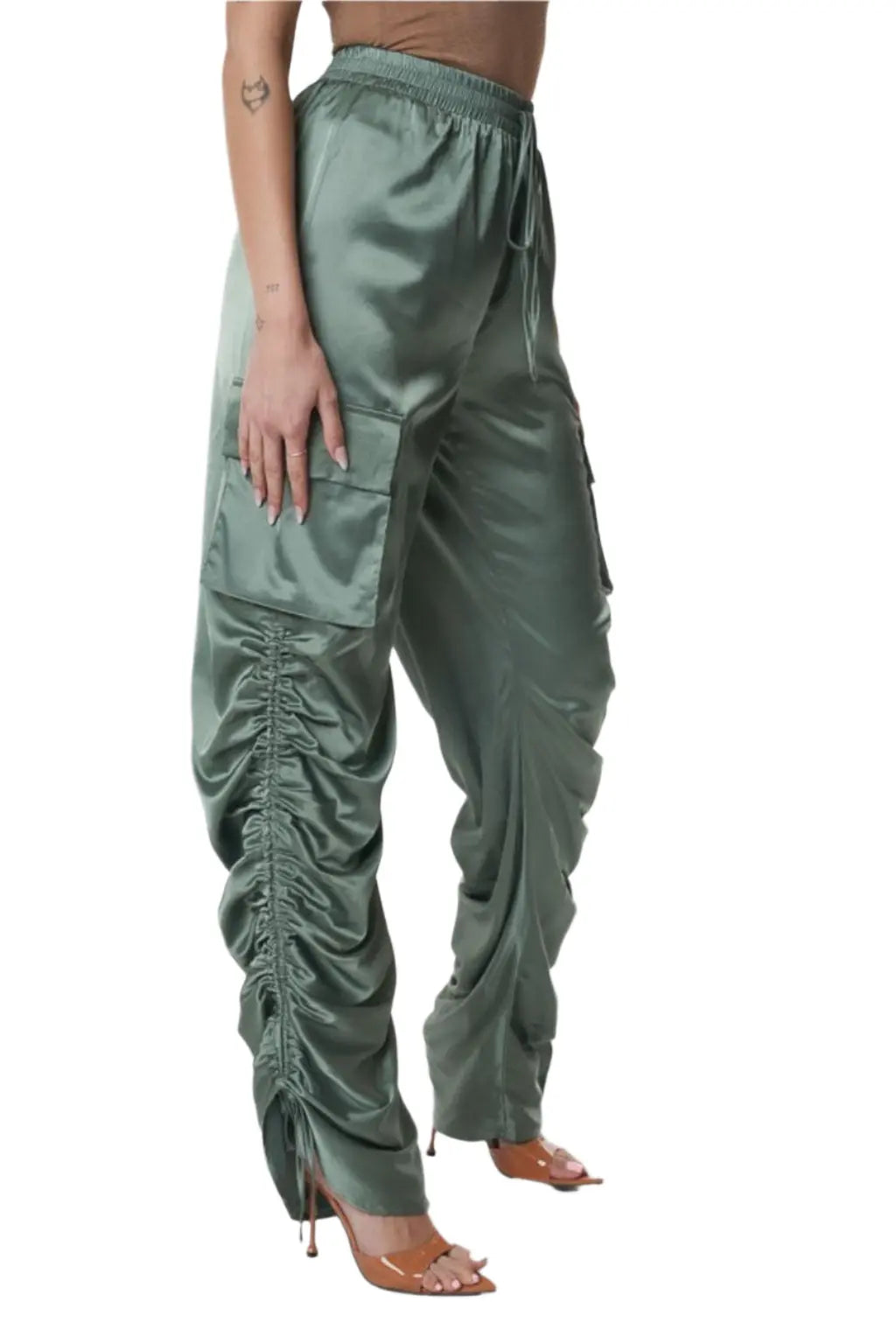 Smoke Show Satin Cargo Pants - Epicplacess