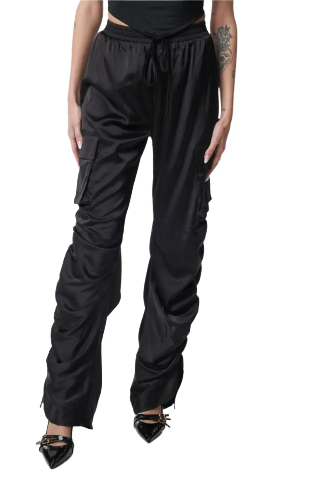 Smoke Show Satin Cargo Pants - Epicplacess
