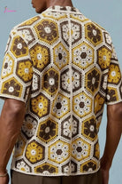 Golden crochet shirt detail - Epicplacess