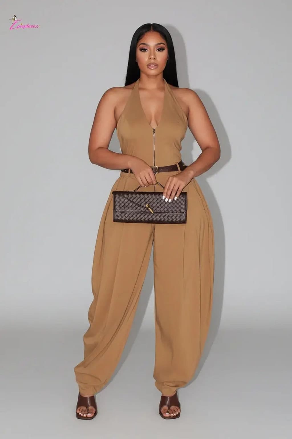 Halter wide-leg jumpsuit - Epicplacess