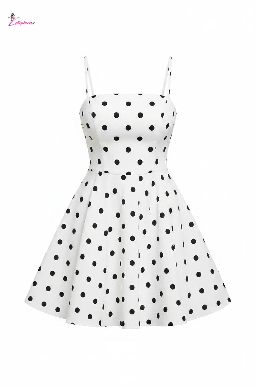 Polka dot dress front view - Epicplacess