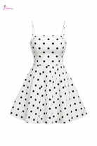 Polka dot dress front view - Epicplacess