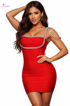 Crystal strap mini dress - Epicplacess