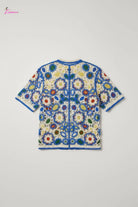 Multicolor crochet shirt final view - Epicplacess