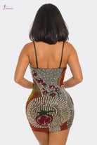 Multicolor Rhinestone & Pearl Embellished Bodycon Mini Dress - Epicplacess