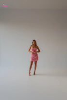 Rose Bouquet Mini Dress Pink - Epicplacess