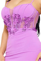Bead On Flower Embellished Gown Maxi Dress - Epicplacess