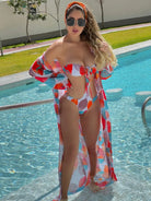 Estella 3 Piece Bikini Set Blue bikini Epicplacess S Orange 