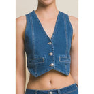 The Classic Women's Denim Cropped Top Bodysuit Epicplacess   