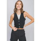 The Classic Women's Denim Cropped Top Bodysuit Epicplacess Black S 