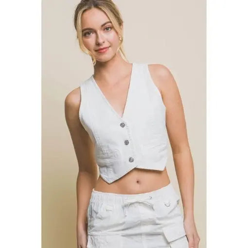 The Classic Women's Denim Cropped Top Bodysuit Epicplacess White S 