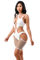 Cut It Up Bodysuit - White - Epicplacess